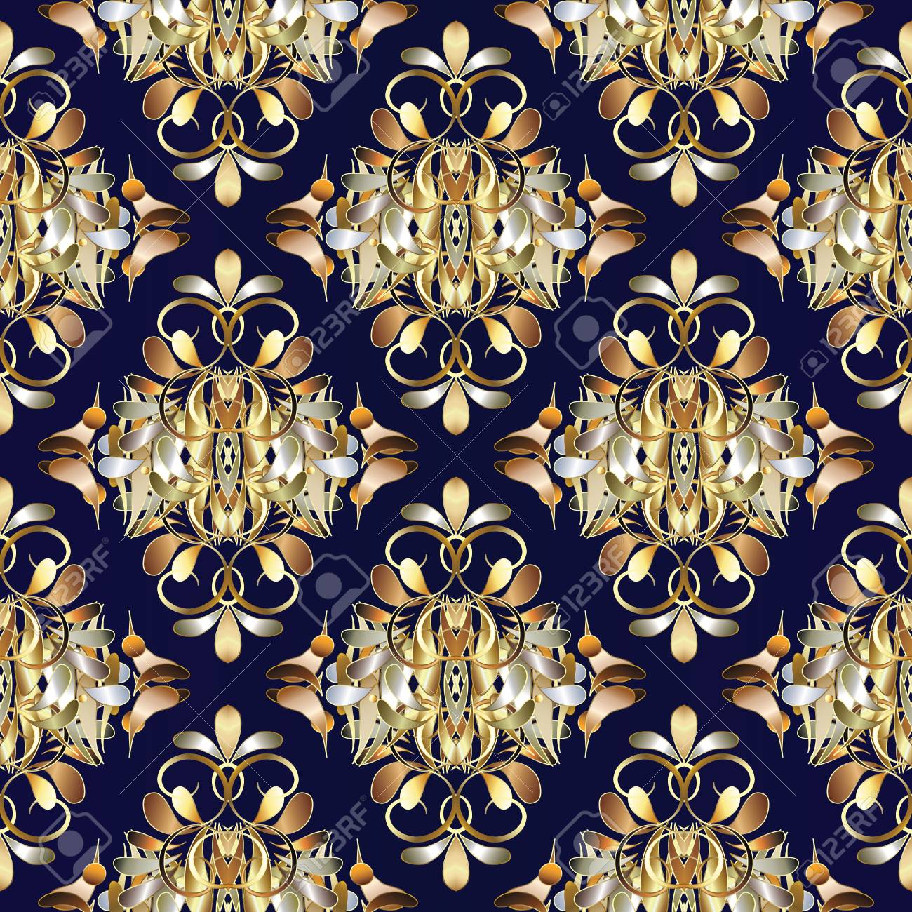 Detail Vintage Background Pattern Blue Nomer 55