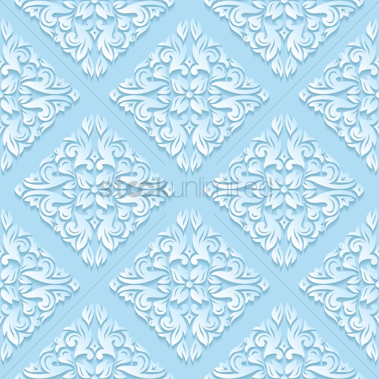 Detail Vintage Background Pattern Blue Nomer 9