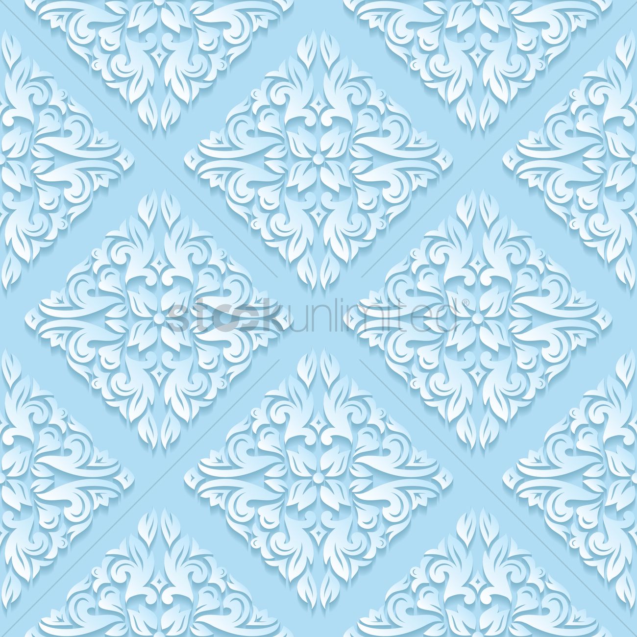 Detail Vintage Background Pattern Blue Nomer 9