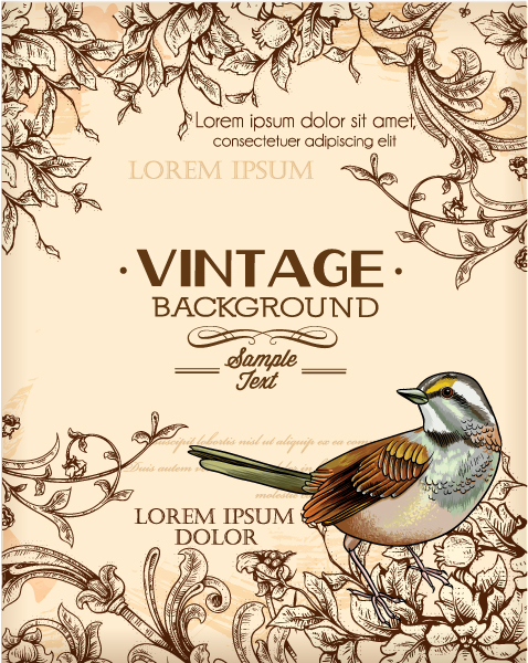 Detail Vintage Background Vector Free Download Nomer 15