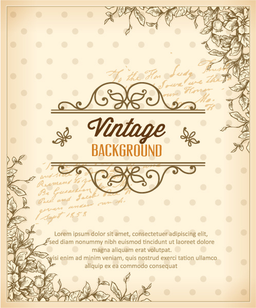 Detail Vintage Background Vector Free Download Nomer 9