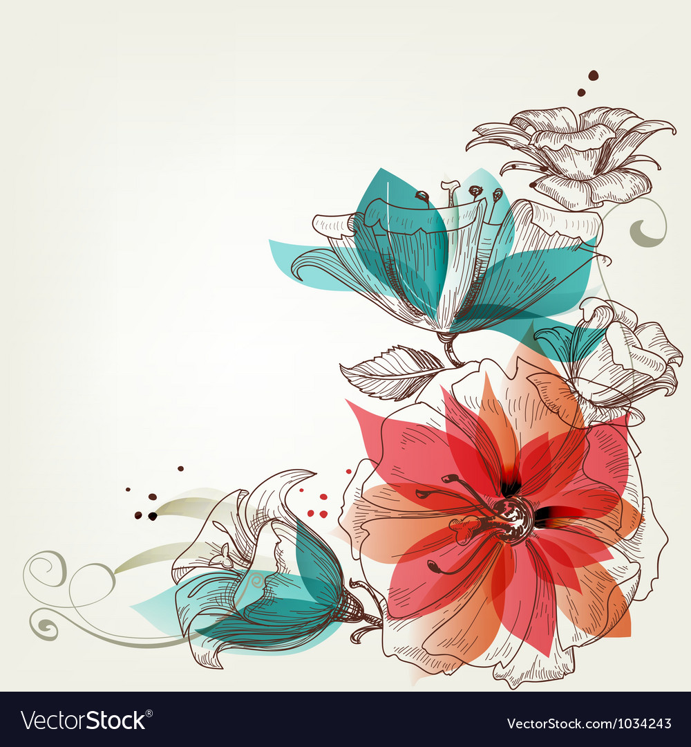 Detail Vintage Flower Background Nomer 22