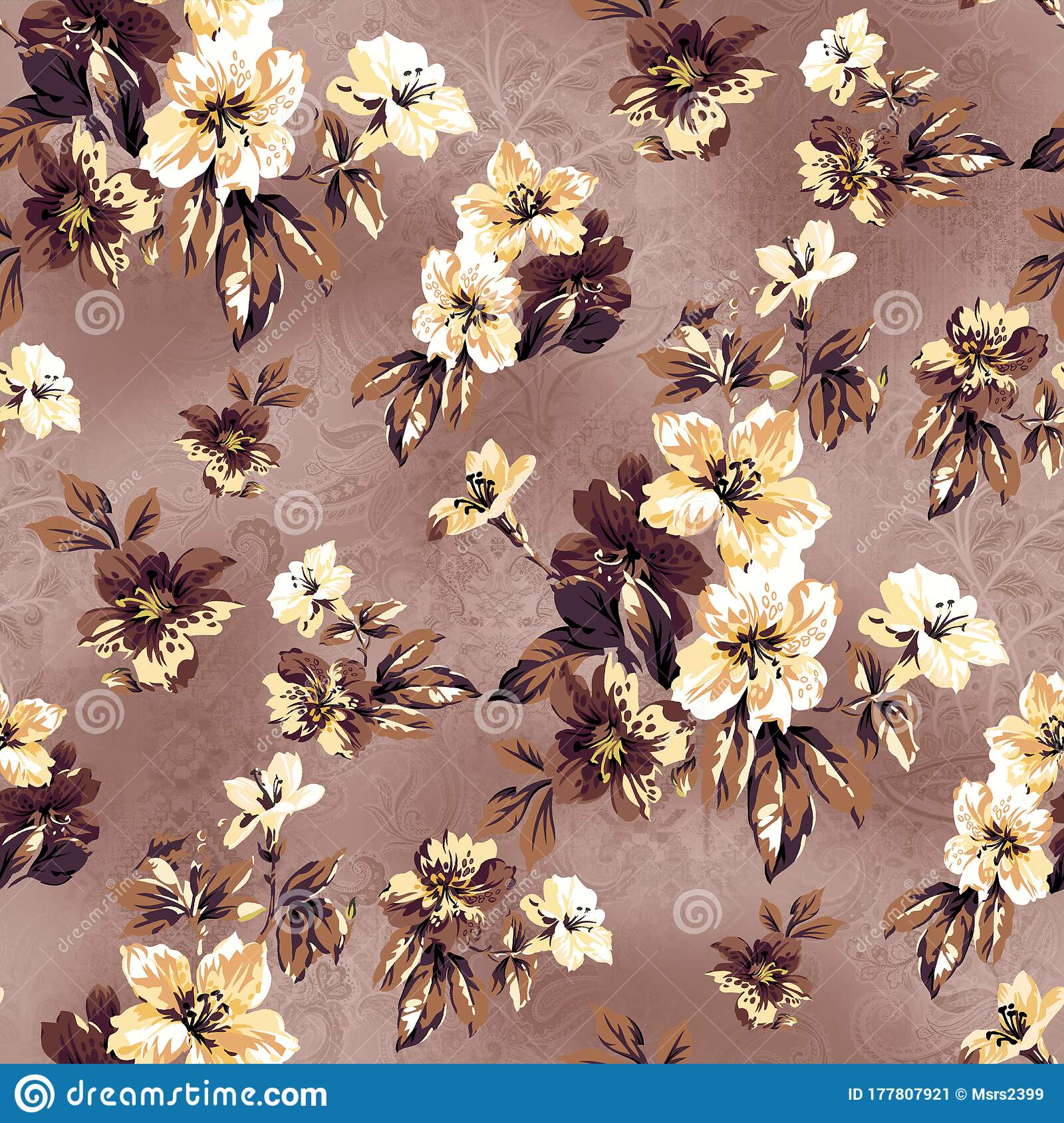 Detail Vintage Flower Background Nomer 49