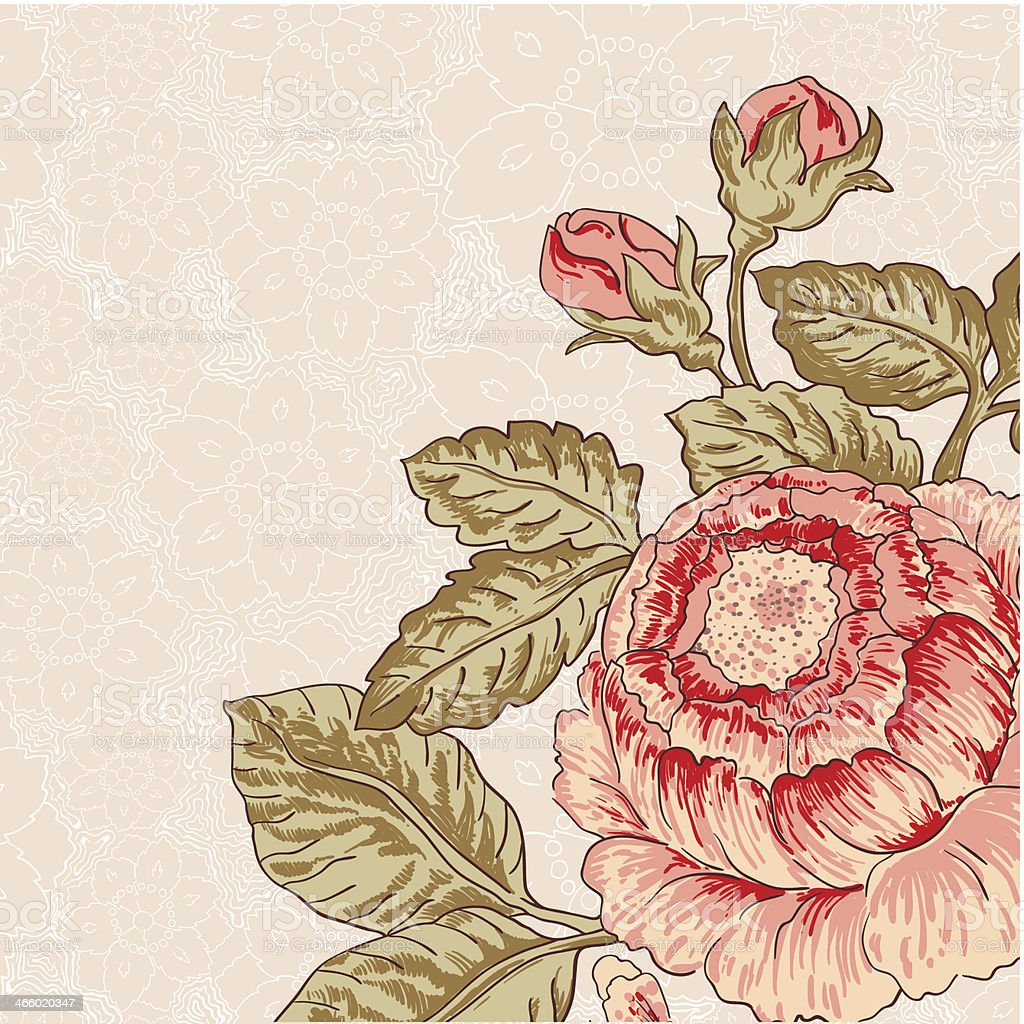 Detail Vintage Flower Background Vector Free Download Nomer 23