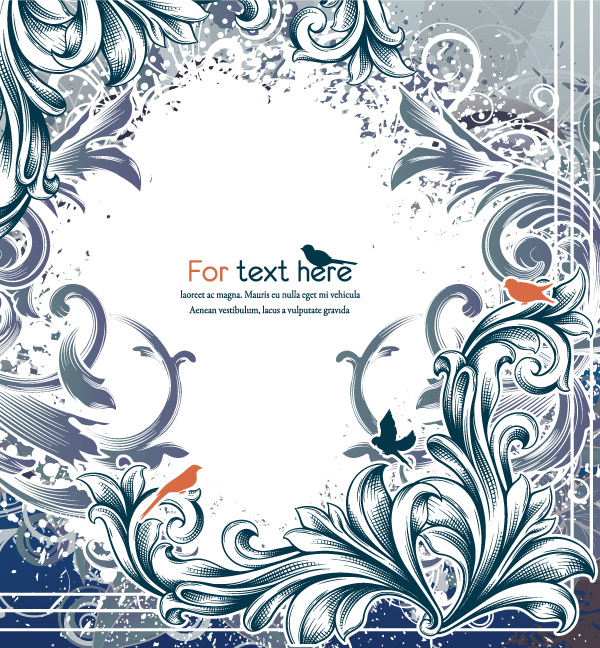 Detail Vintage Flower Background Vector Free Download Nomer 25