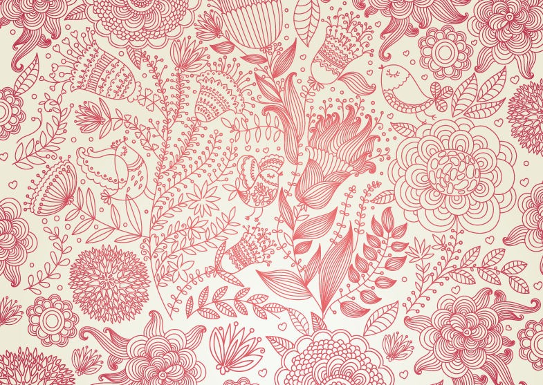 Detail Vintage Flower Background Vector Free Download Nomer 40