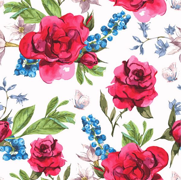 Detail Vintage Flower Background Vector Free Download Nomer 46