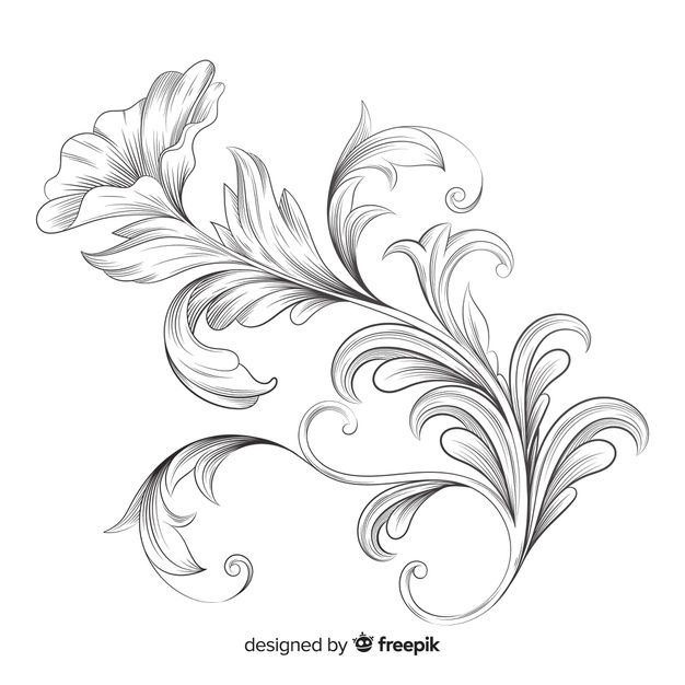 Detail Vintage Flower Background Vector Free Download Nomer 48