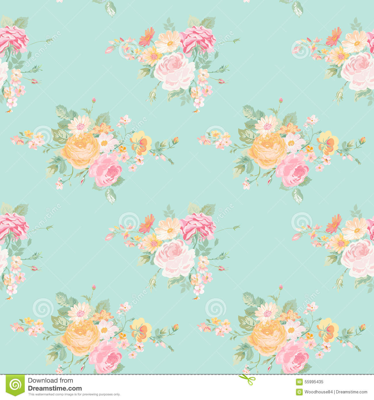 Detail Vintage Flower Background Vector Free Download Nomer 51