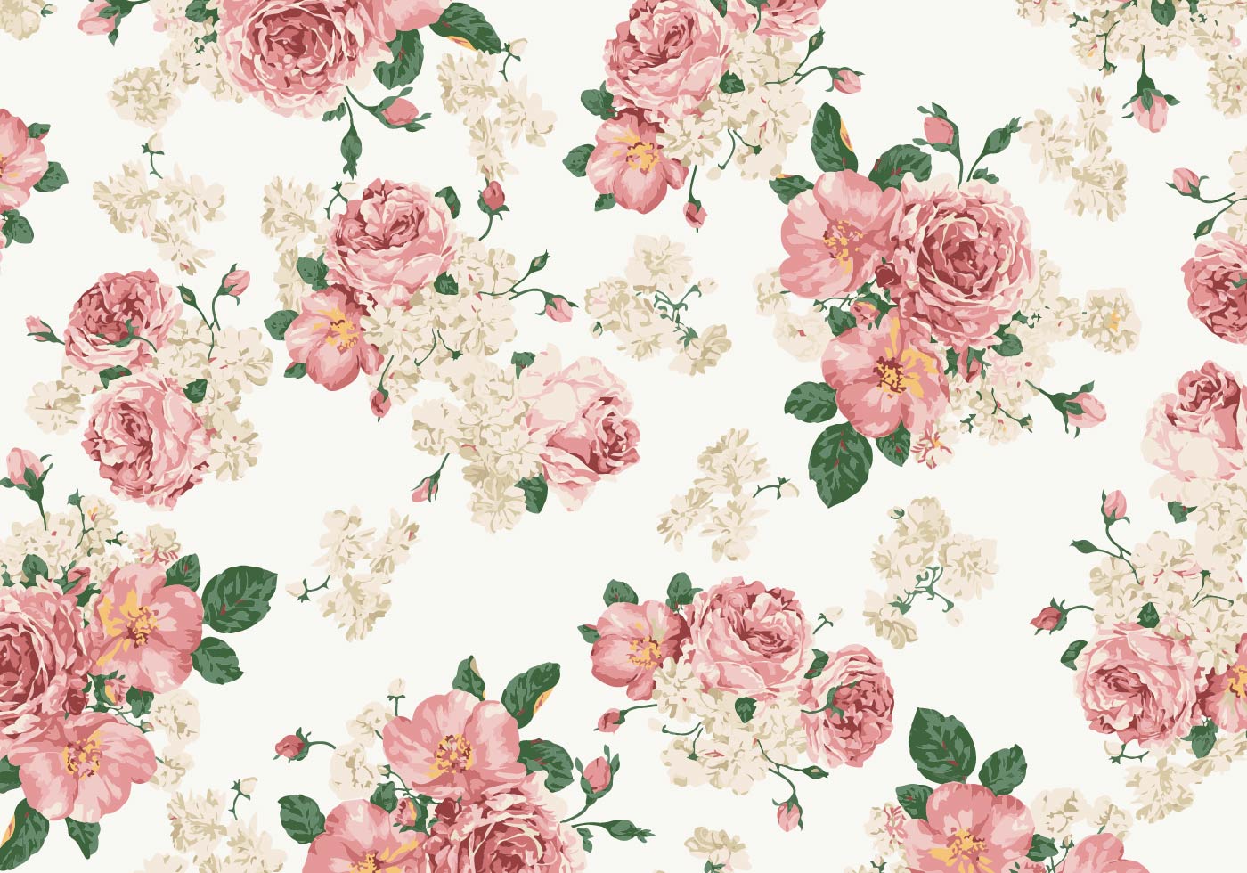 Detail Vintage Flower Background Vector Free Download Nomer 54