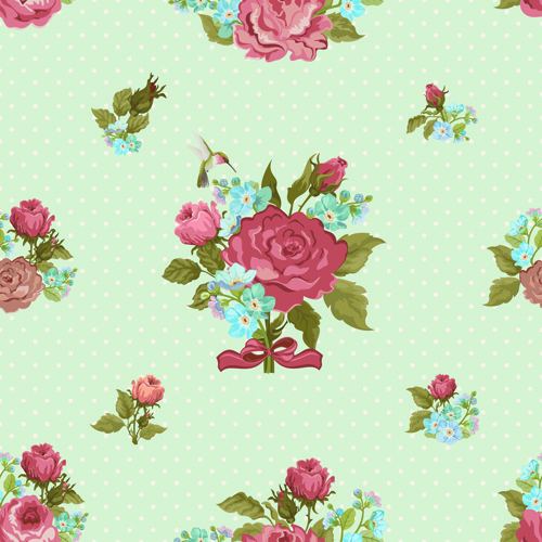 Detail Vintage Flower Background Vector Free Download Nomer 58