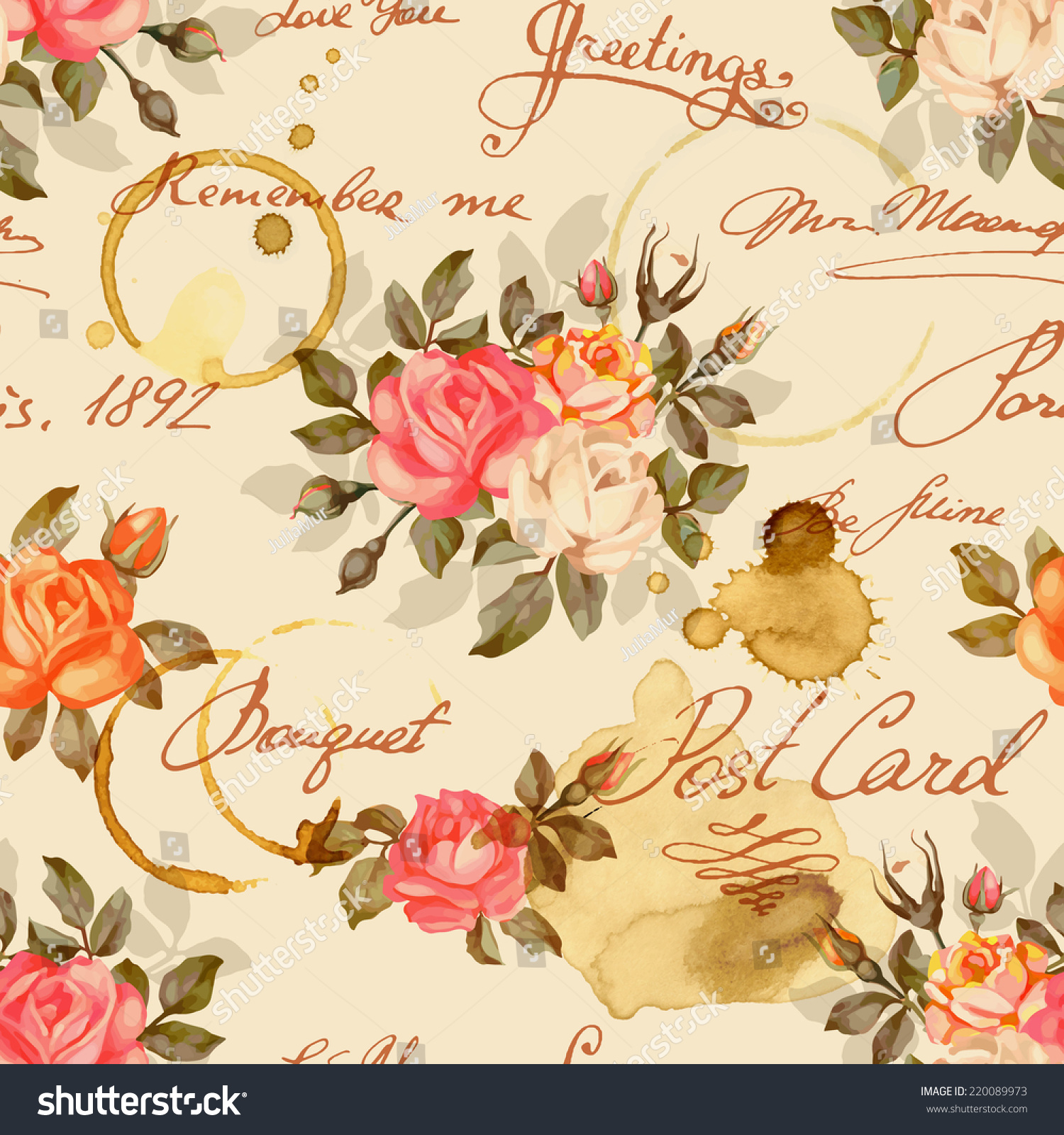 Detail Vintage Flower Background Vector Free Download Nomer 9