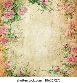 Detail Vintage Flower Rose Background Nomer 29