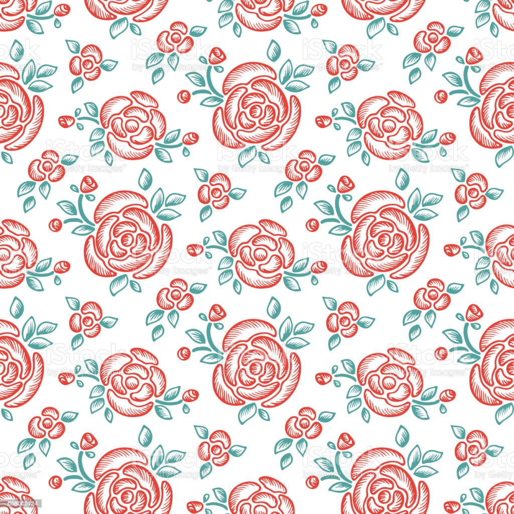 Detail Vintage Flower Rose Background Nomer 46