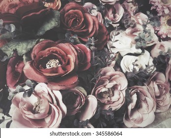 Detail Vintage Flower Rose Background Nomer 49