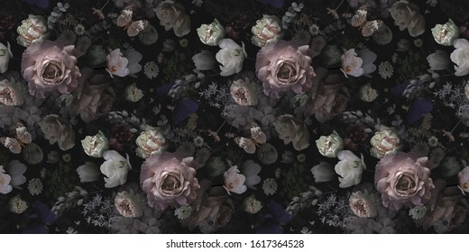 Detail Vintage Flower Rose Background Nomer 51