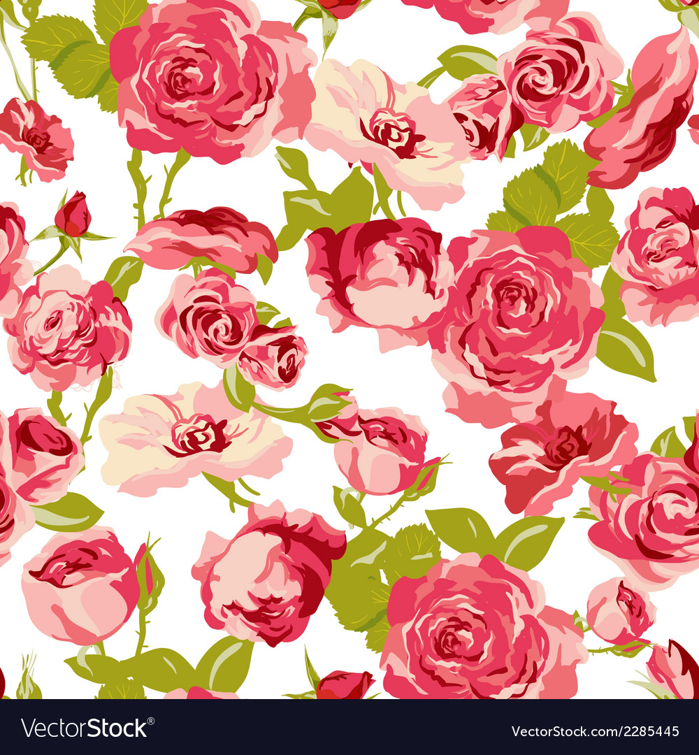 Detail Vintage Flower Rose Background Nomer 10