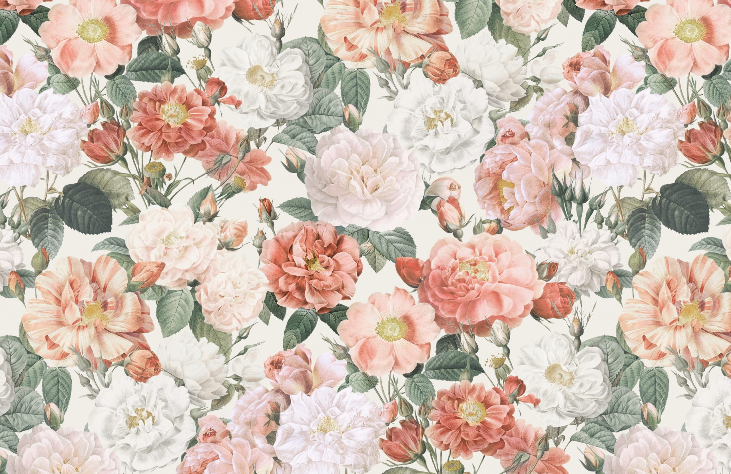 Detail Vintage Flower Wallpaper Nomer 4