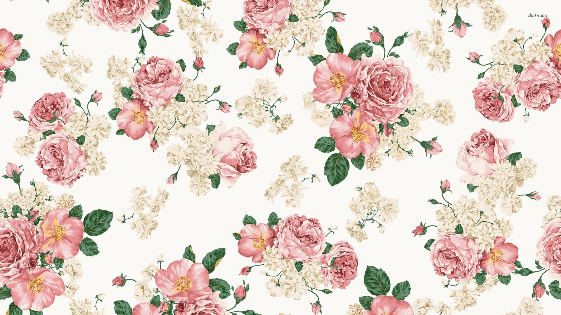 Detail Vintage Rose Wallpaper Nomer 2