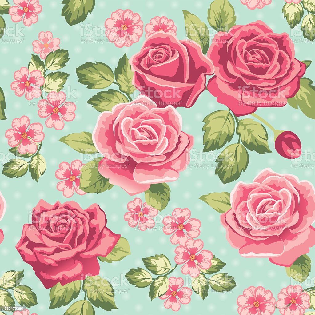 Detail Vintage Rose Wallpaper Nomer 43