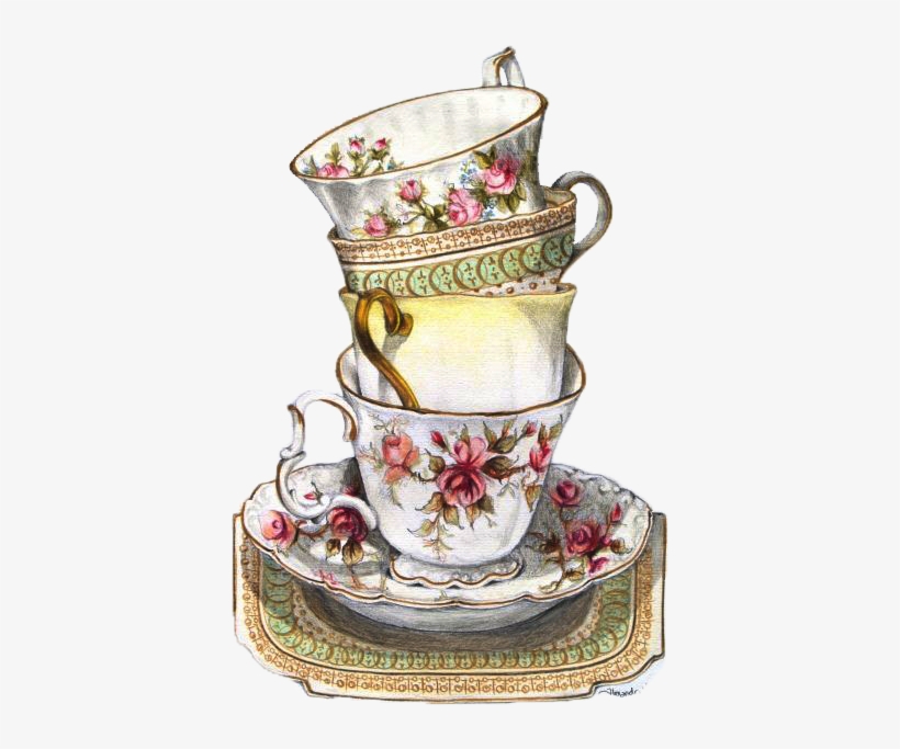 Detail Vintage Tea Cup Png Nomer 10