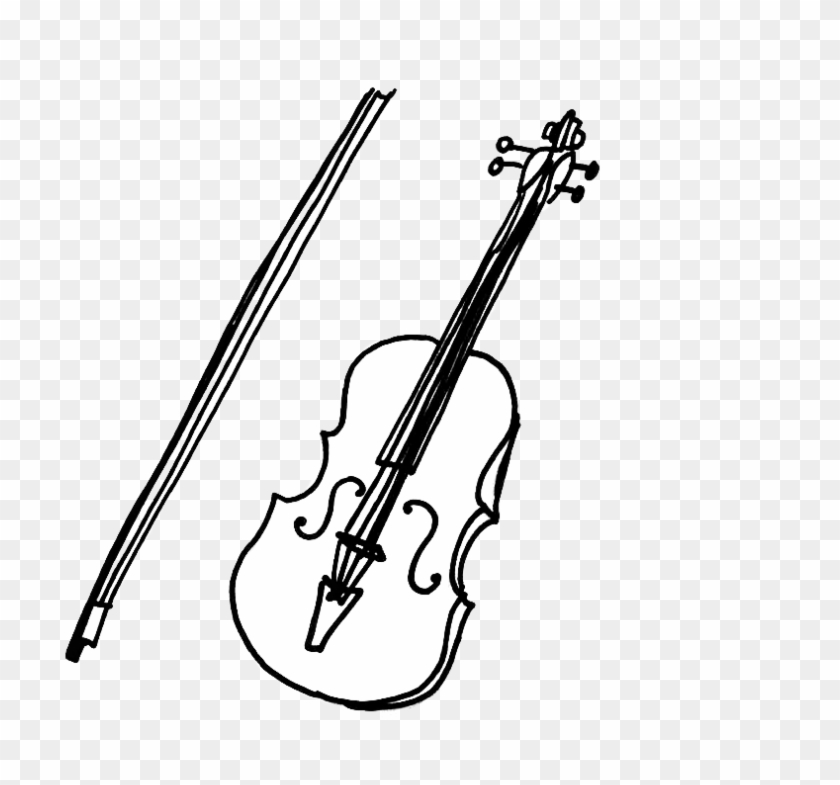 Detail Violin Clipart Black And White Nomer 15