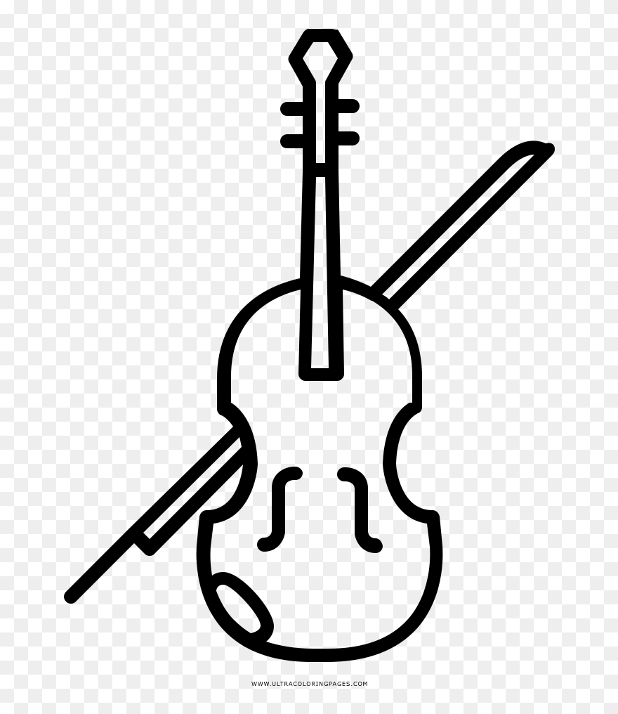 Detail Violin Clipart Black And White Nomer 16