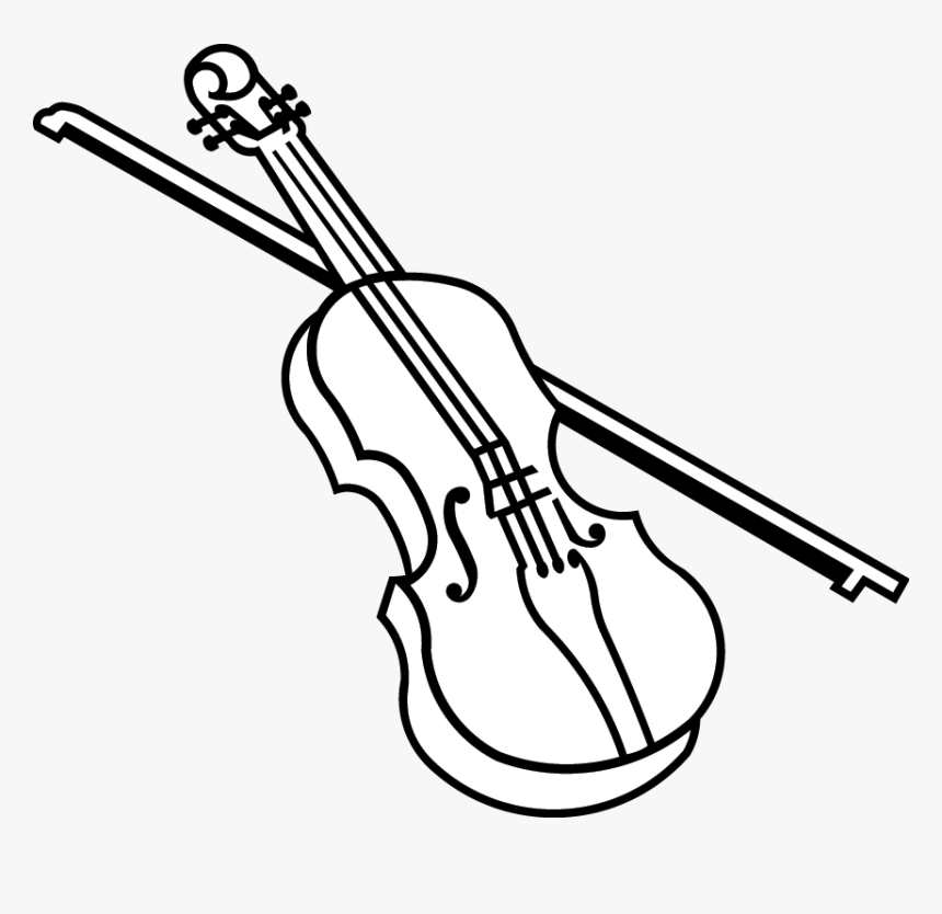 Detail Violin Clipart Black And White Nomer 2