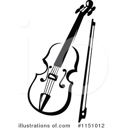 Detail Violin Clipart Black And White Nomer 17