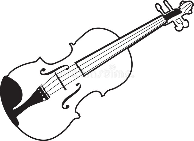 Detail Violin Clipart Black And White Nomer 19