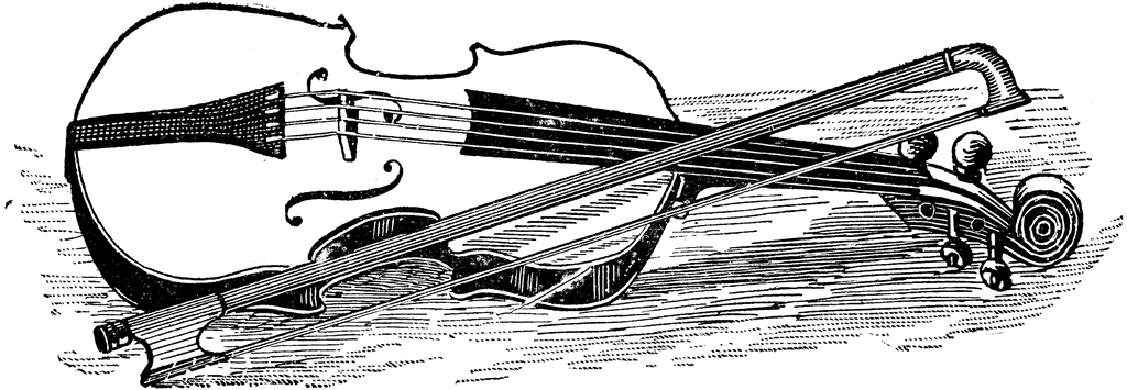 Detail Violin Clipart Black And White Nomer 30