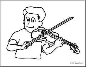 Detail Violin Clipart Black And White Nomer 39