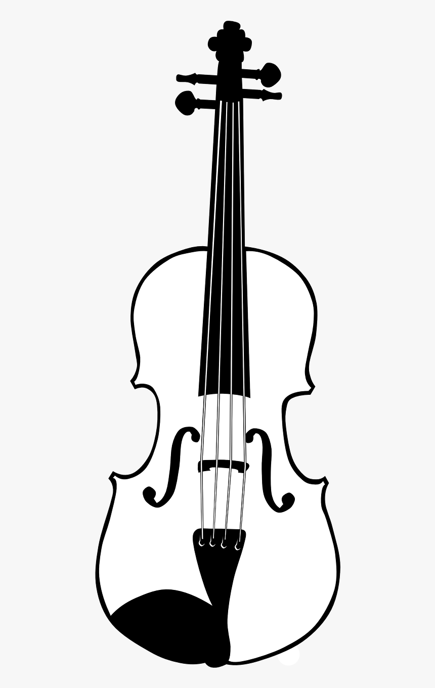 Detail Violin Clipart Black And White Nomer 4