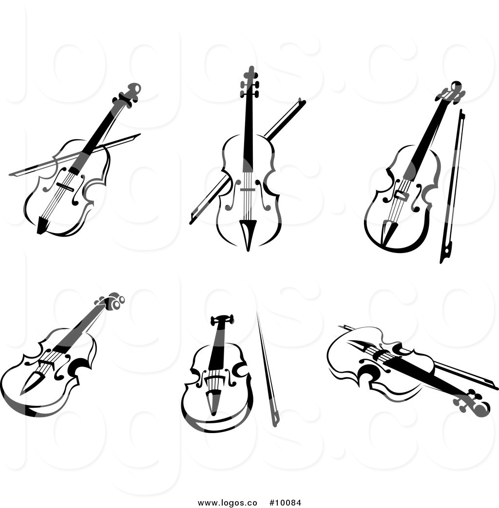 Detail Violin Clipart Black And White Nomer 46