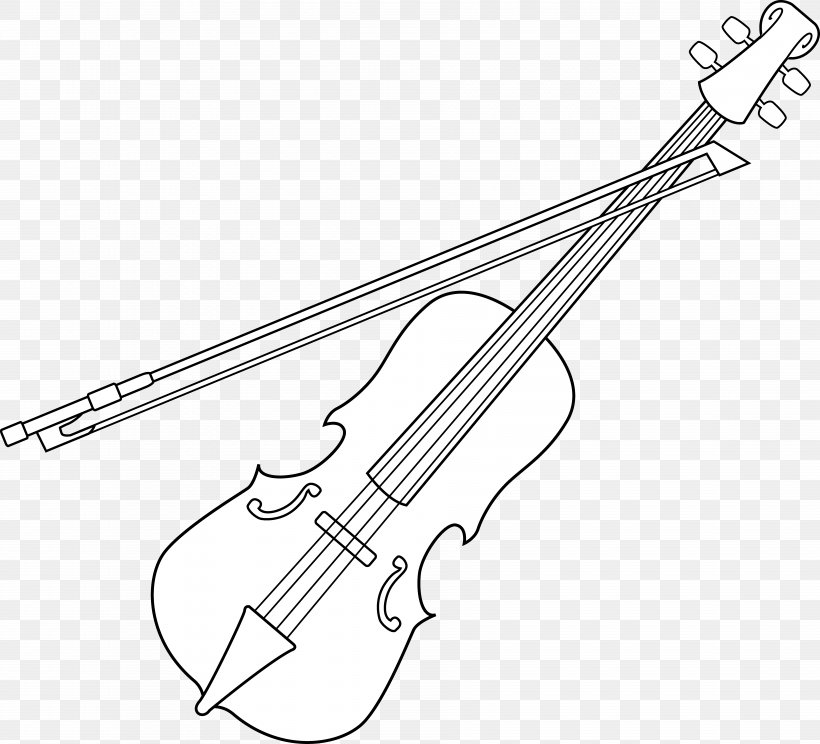 Detail Violin Clipart Black And White Nomer 7