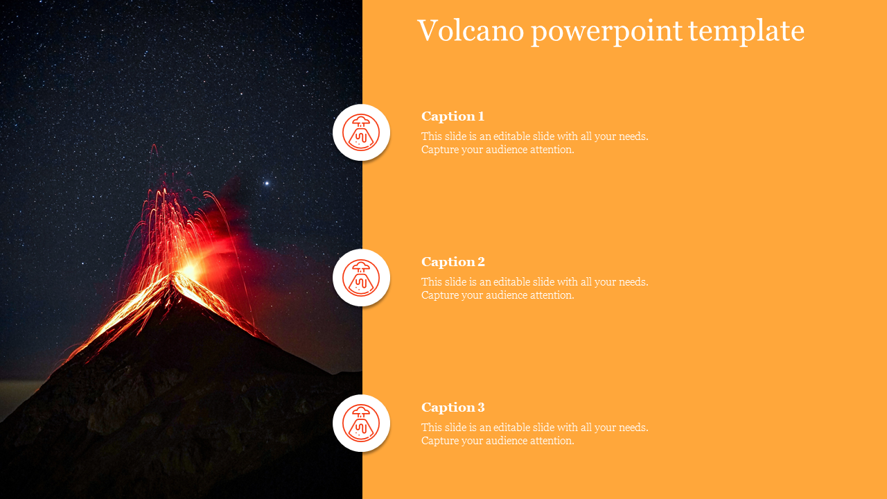 Detail Volcano Powerpoint Template Nomer 11