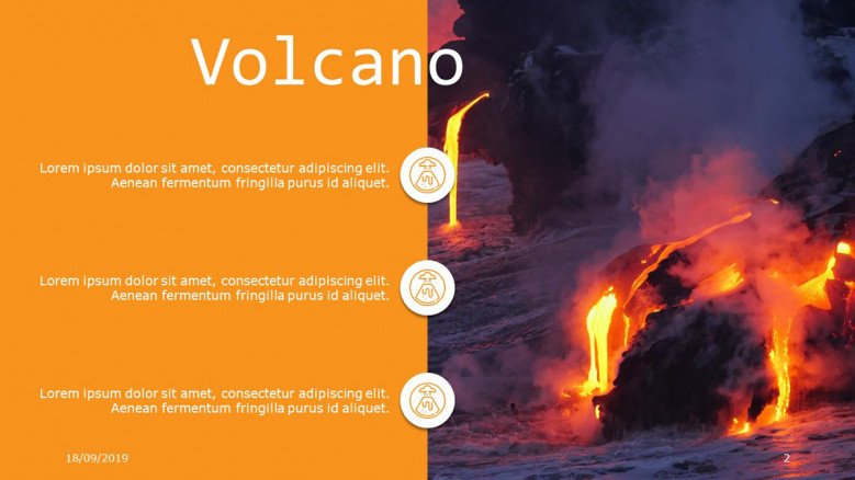 Detail Volcano Powerpoint Template Nomer 12