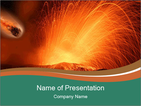 Detail Volcano Powerpoint Template Nomer 19