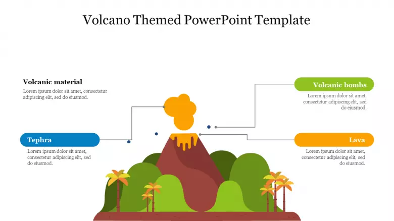 Detail Volcano Powerpoint Template Nomer 42