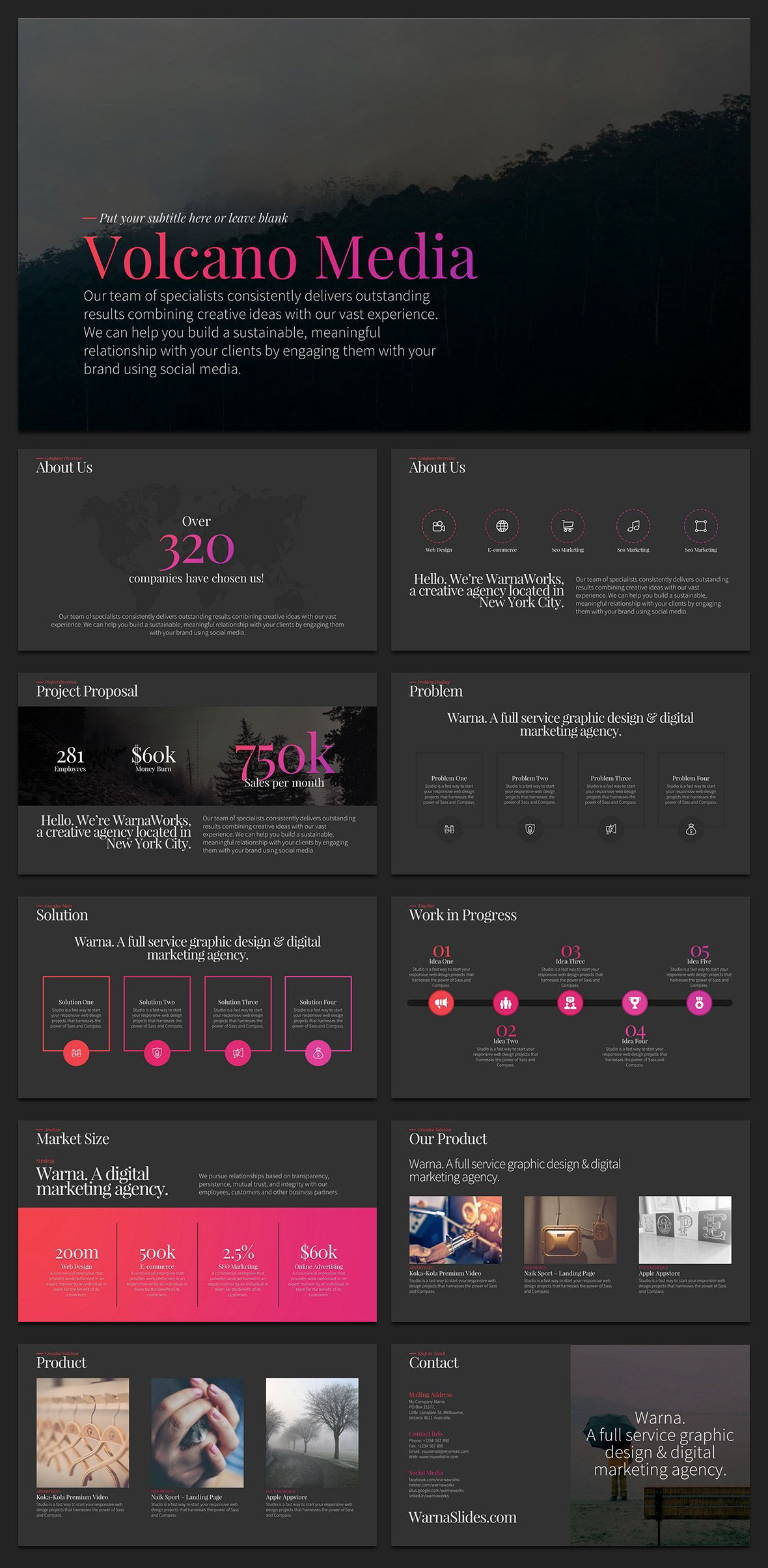 Detail Volcano Powerpoint Template Nomer 47