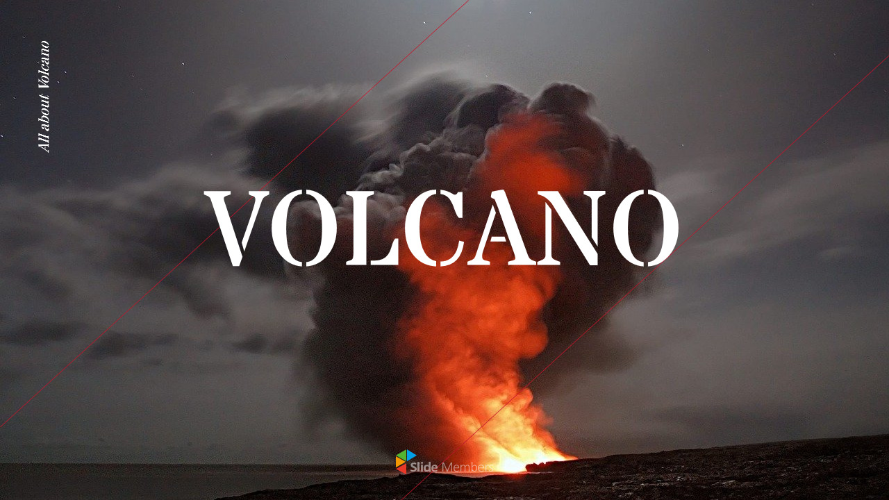 Detail Volcano Powerpoint Template Nomer 48