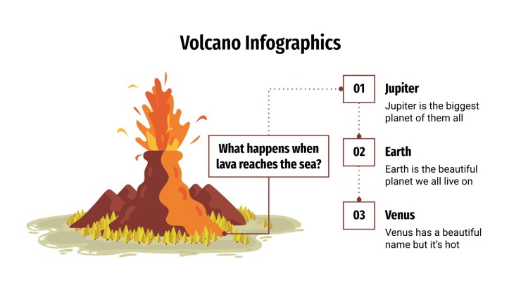 Detail Volcano Powerpoint Template Nomer 49