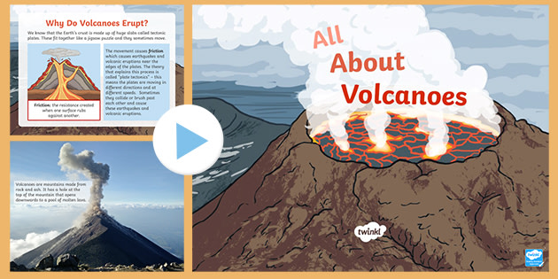 Detail Volcano Powerpoint Template Nomer 9