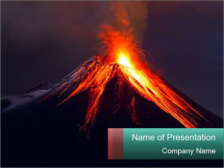 Detail Volcano Powerpoint Template Nomer 10