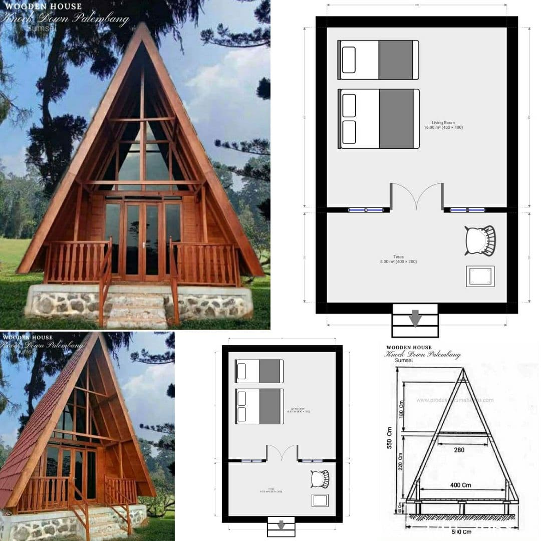 Detail Rumah Kayu Segitiga Nomer 2