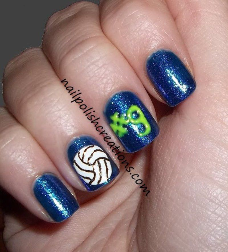 Detail Volleyball Nails Designs Nomer 19