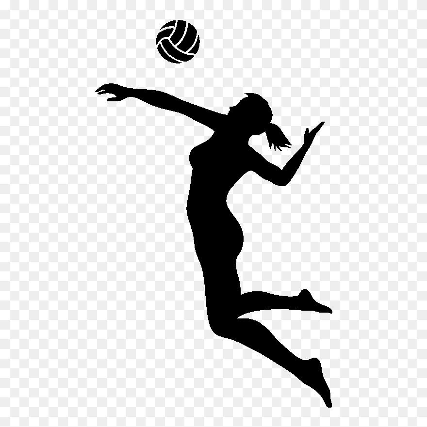 Volleyball Player Silhouette Clipart - KibrisPDR