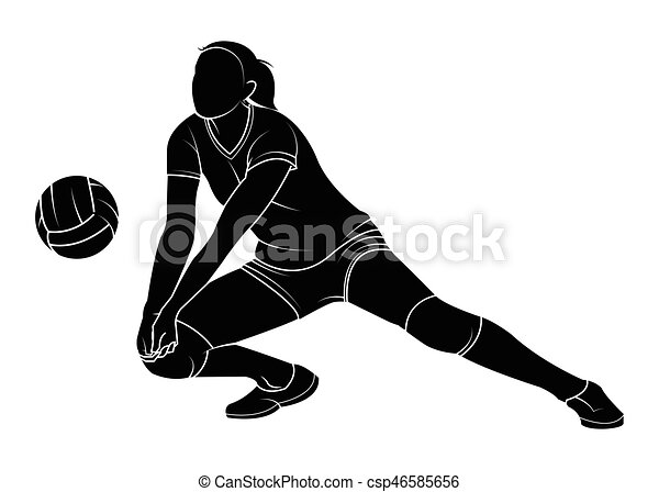Detail Volleyball Player Silhouette Clipart Nomer 22