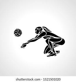 Detail Volleyball Player Silhouette Clipart Nomer 44