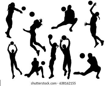 Detail Volleyball Player Silhouette Clipart Nomer 7